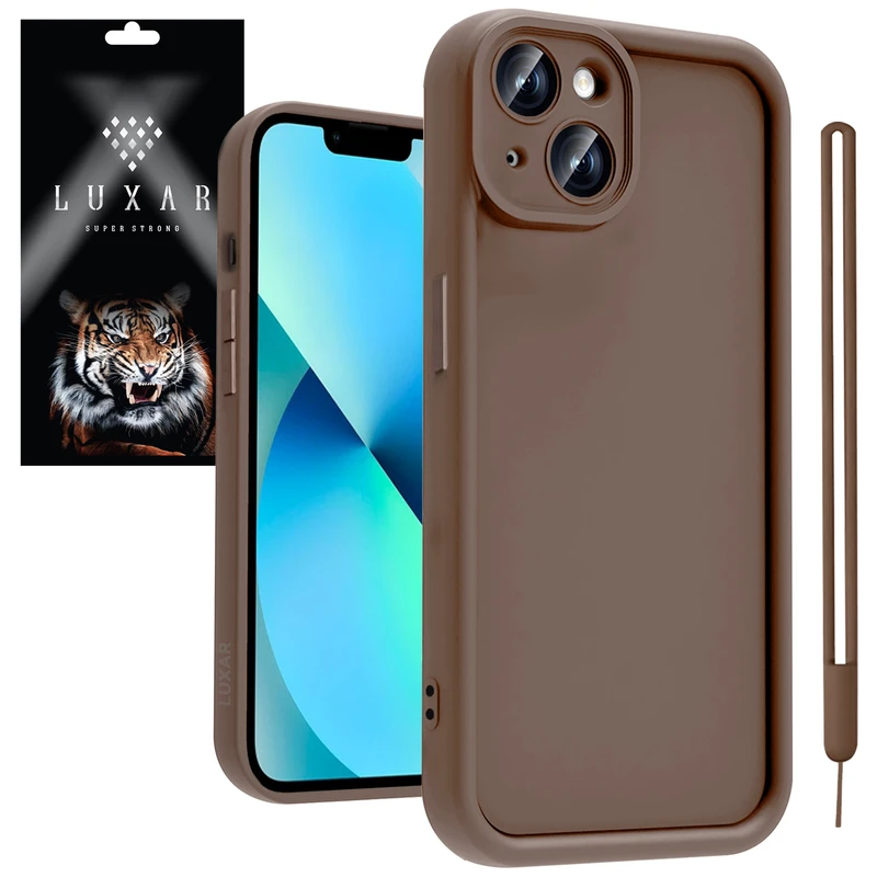 کاور لوکسار مدل ip13 -Puffer band مناسب برای گوشی موبایل اپل iPhone 13 به همراه بند آویز 