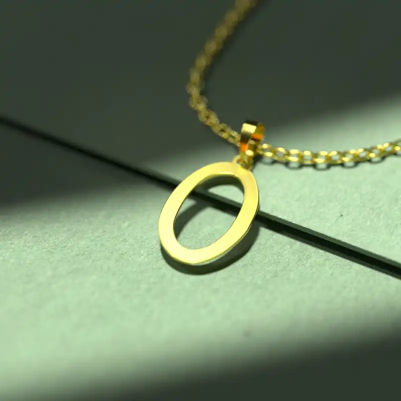 گردنبند طلا 18 عیار زنانه مدوپد مدل حرف O کد H3-1-1587