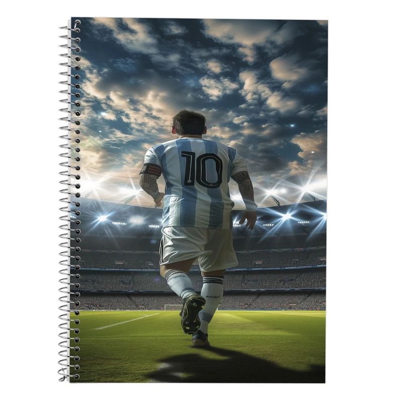 دفتر زبان 50 برگ مدوپد مدل سه خط طرح مسی messi کد DF14041