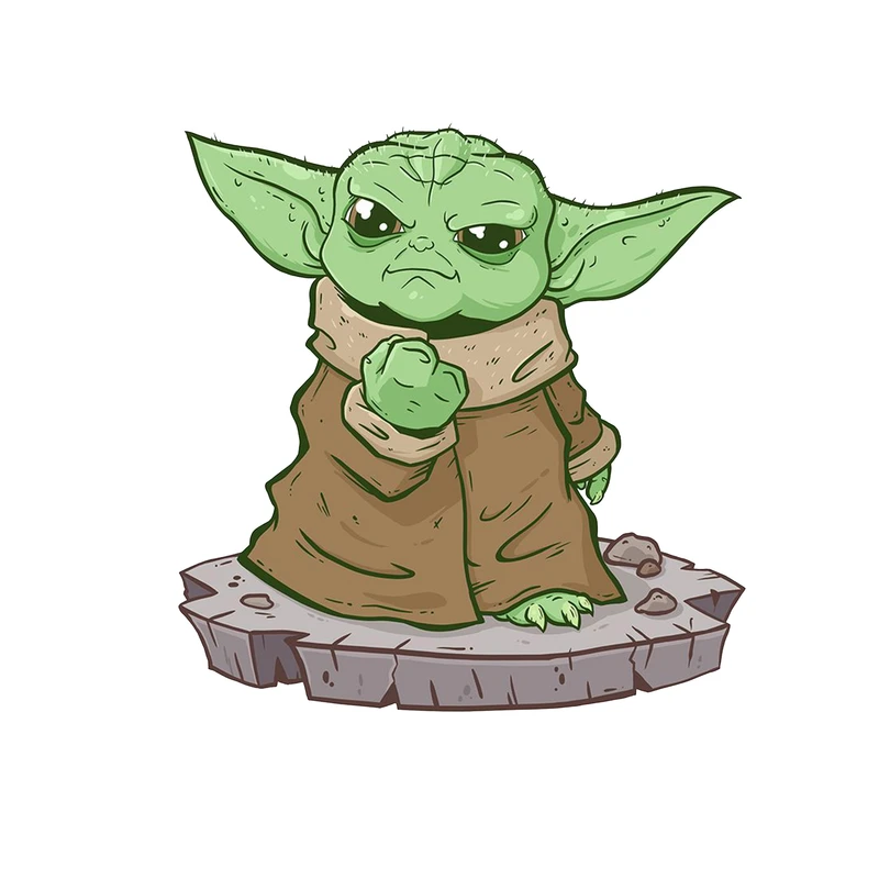 استیکر لپ تاپ و موبایل مدل سریال طرح بچه یودا جنگ ستارگان baby yoda Star wars کد 4935