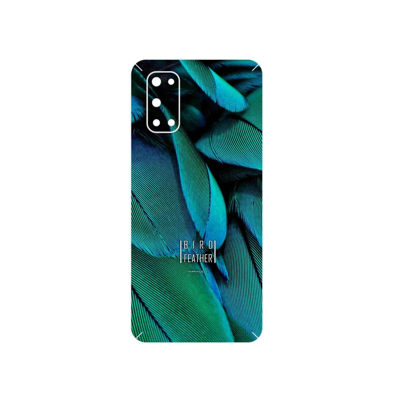 برچسب پوششی ماهوت مدل Green Feather مناسب برای گوشی موبایل ریلمی 7 5G