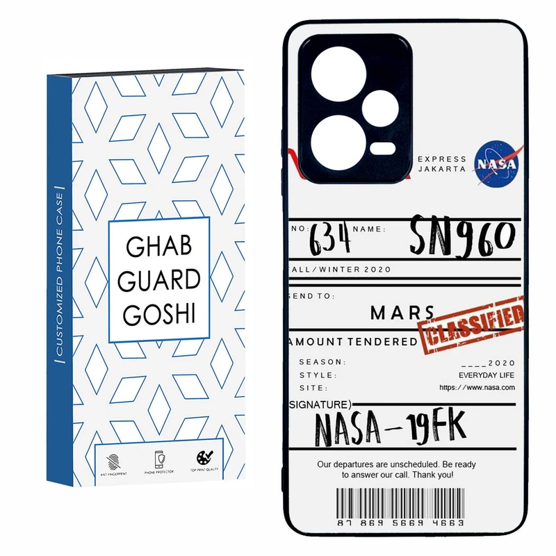 کاور قاب گارد گوشی طرح ناسا کد TPU-192 مناسب برای گوشی موبایل شیائومی  REDMI NOTE 12 PRO 5G