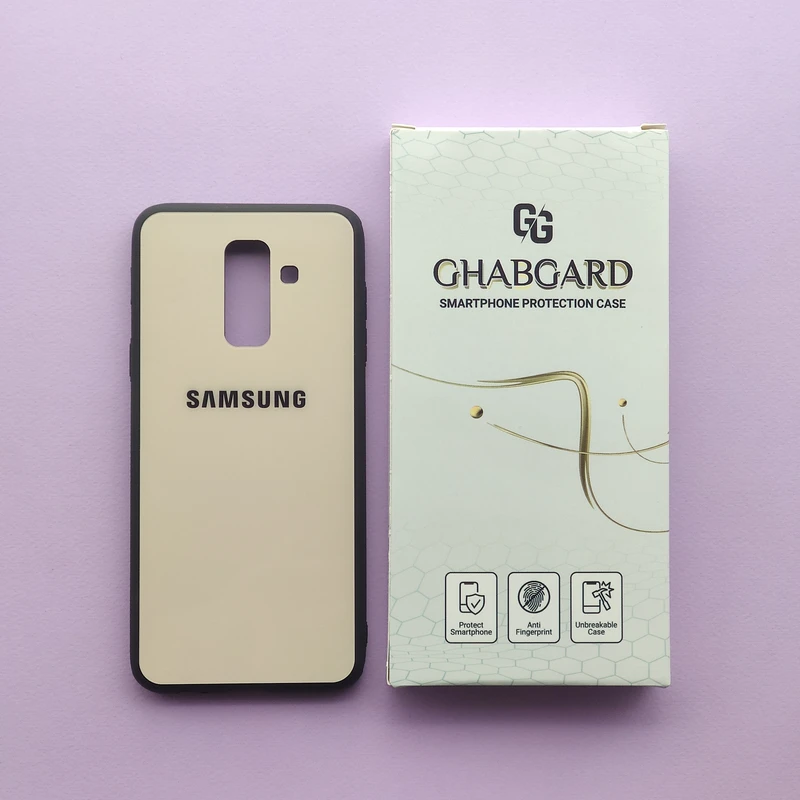 کاور قاب گارد مدل پشت گلس ساده مناسب برای گوشی موبایل سامسونگ Galaxy A6 Plus