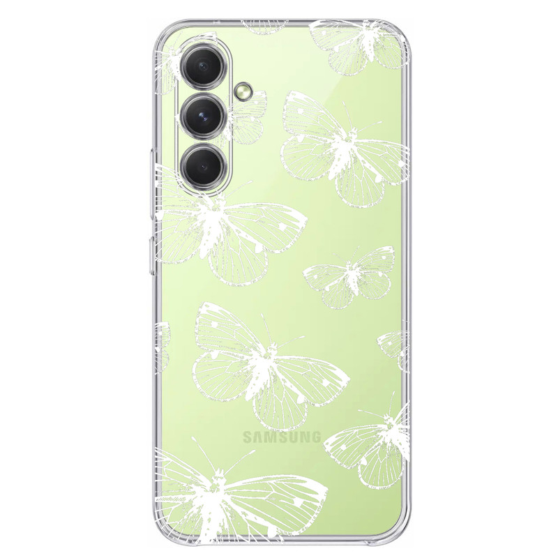کاور مگافون طرح پروانه مدل C54-W مناسب برای گوشی موبایل سامسونگ Galaxy A54