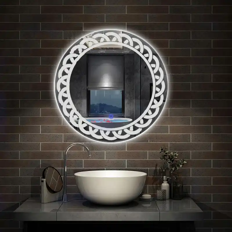 آینه سرویس بهداشتی تارادکور طرح گل مدل لمسی کد tc193