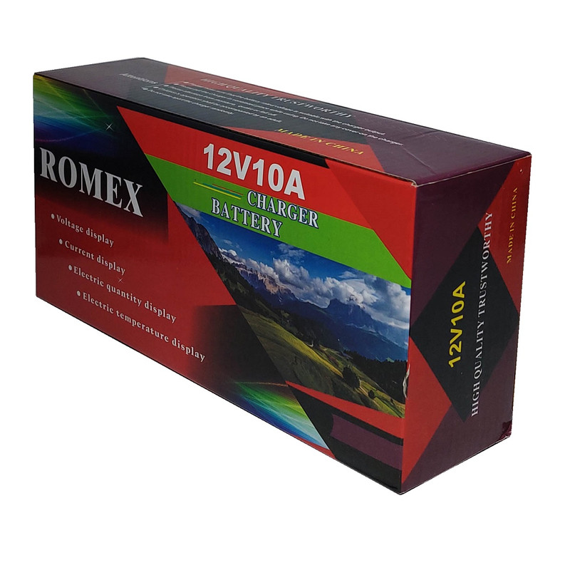 شارژر هوشمند باتری 12 ولت تک فاز رومکس مدل YX-1201-1 ظرفیت 120 وات