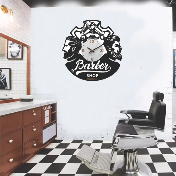 ساعت دیواری آذرلاکچری مدل آرایشگاه کد men14