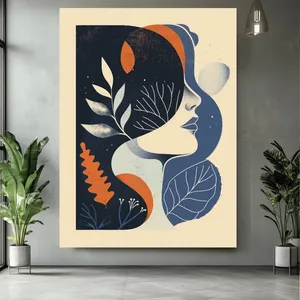 تابلو بوم طرح مینیمال چهره مدل طبیعت کد BK24601