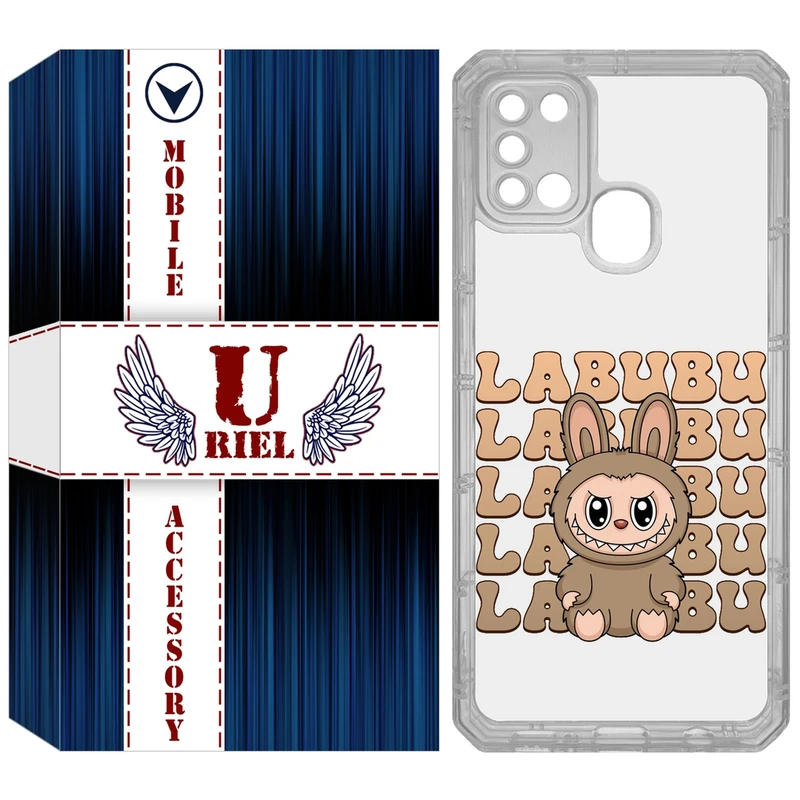 کاور یوریل مدل Clear کد 134 طرح لبوبو Labubu مناسب برای گوشی موبایل سامسونگ Galaxy A21S