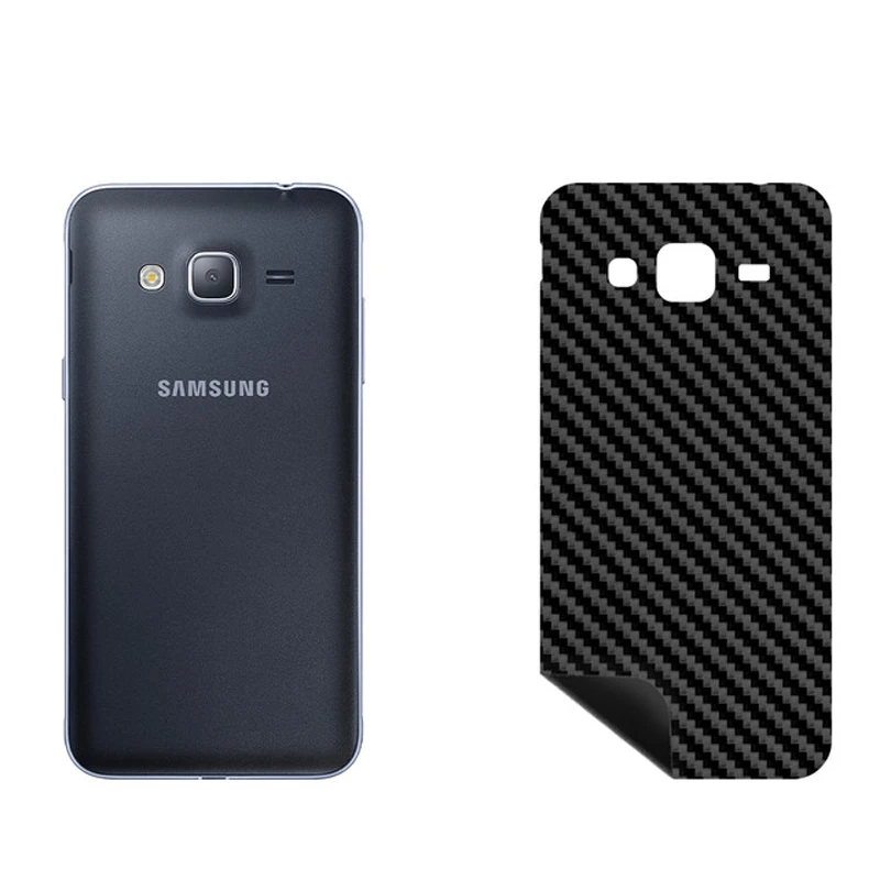 برچسب پوششی بستور مدل BT-Fiber طرح فیبر کربن مناسب برای گوشی موبایل سامسونگ Galaxy J3 2016