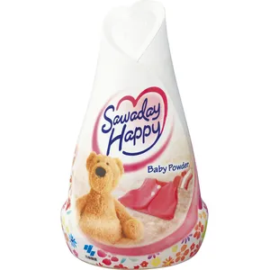 ژل خوشبوکننده هوا کوبایاشی سری هپی ساوادی مدل Baby Powder حجم 150 میلی لیتر