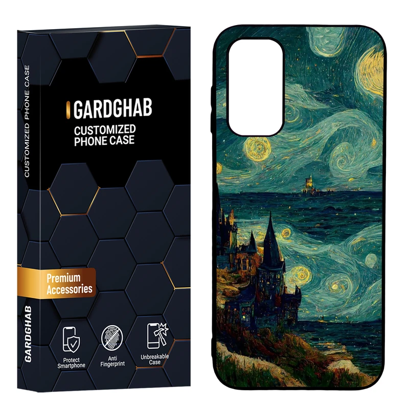 کاور گارد قاب مدل پشت گلس هنری مناسب برای گوشی موبایل سامسونگ Galaxy A14