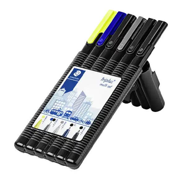 بسته لوازم تحریر استدلر مدل MULTI مجموعه 6 عددی