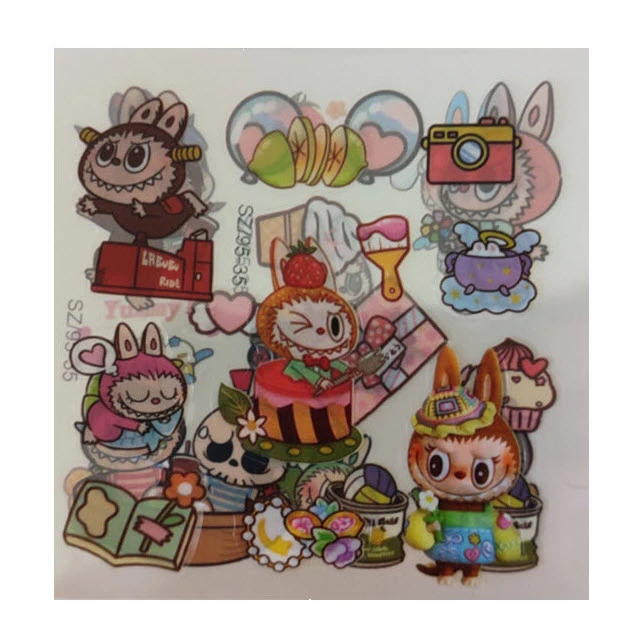 برچسب مدل برش خورده طرح لابوبو بسته 3 عددی