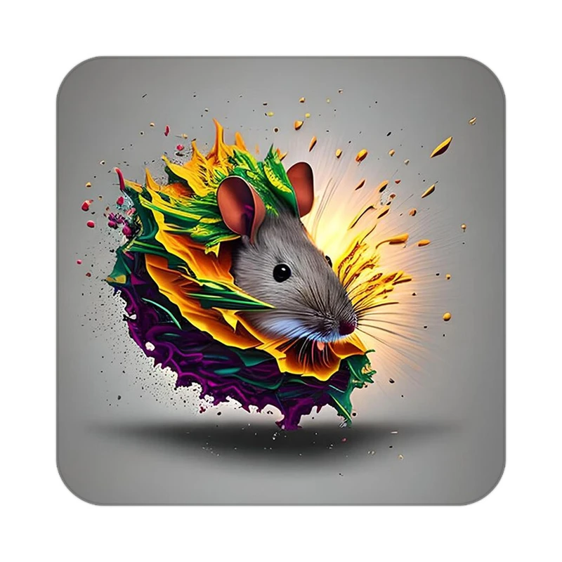 زیر لیوانی کاکتی طرح حیوانات رنگی مدل mp26527