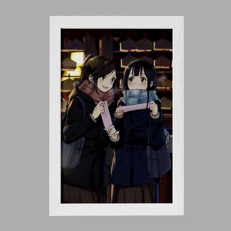 تابلو خندالو مدل کاساکی و میزور انیمه لیز و پرنده آبی کد 23835