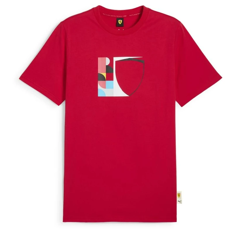 تی‌شرت ورزشی آستین کوتاه مردانه پوما مدل Scuderia Ferrari Race Big Shield T-Shirt مدل 63019102
