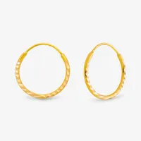 گوشواره حلقه&zwnj;ای طلا 18 عیار زنانه طلای صداقت مدل GU-HS1T