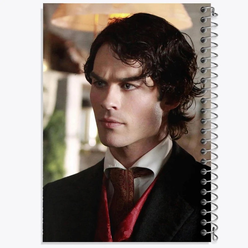 دفتر شطرنجی 50 برگ خندالو طرح دیمون خاطرات یک خون آشام The Vampire Diaries کد 20270
