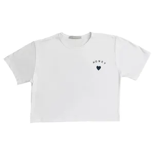 تی شرت آستین کوتاه زنانه مدل honey 10-24 رنگ سفید