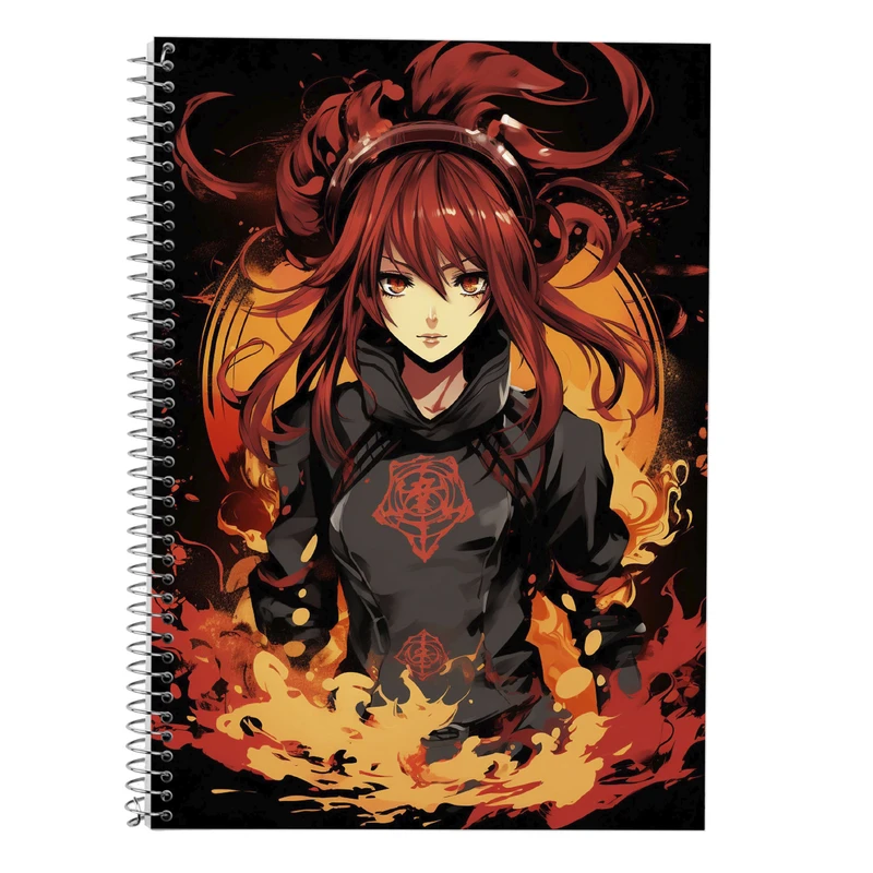 دفتر زبان 50 برگ مدوپد مدل دوخط طرح Naroto کد DF11172