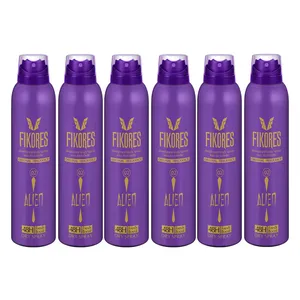 اسپری خوشبوکننده بدن زنانه فیکورس مدل alien حجم 200 میلی لیتر مجموعه 6 عددی