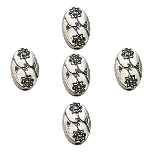 مهره دستبند طرح گل کد AD 615 مجموعه 5 عددی