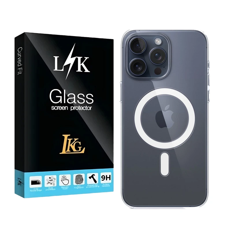 کاور ال کا جی مدل قاب مگسیف دار مناسب برای گوشی موبایل اپل iPhone 15 Pro