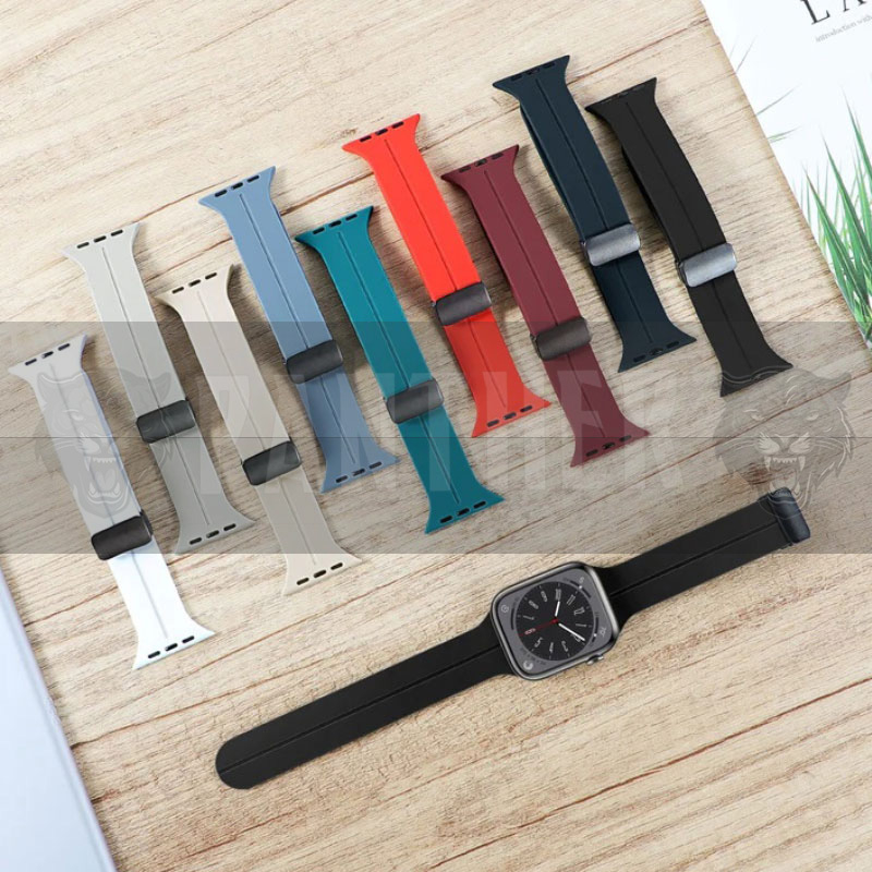 بند پنتر مدل Silicon Magnetic مناسب برای اپل واچ سری 1/2/3/4/5/6/7/8/9/SE سایز 38/40/41 میلی متری