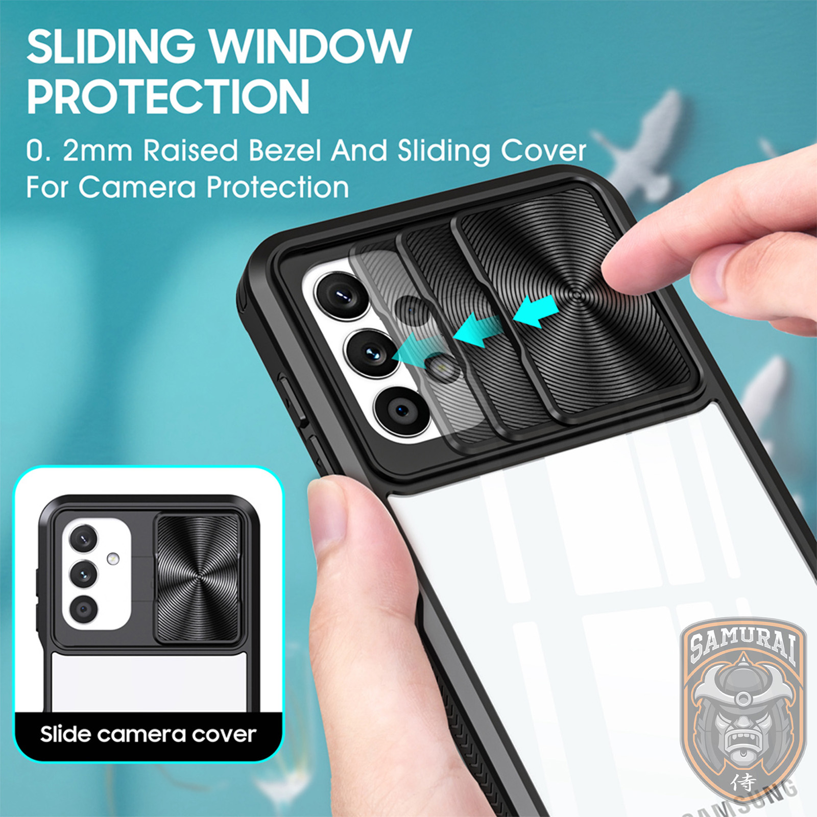 کاور سامورایی مدل Lens Slide مناسب برای گوشی موبایل سامسونگ Galaxy S23 FE