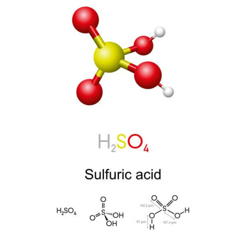 آب اسید باتری رفرنس کمیکالز مدل Sulfuric Acid حجم ۲۵۰ میلی‌لیتر