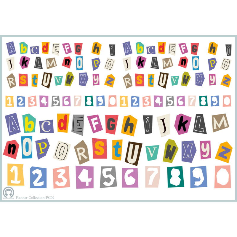 برچسب میواستیکر مدل حروف پلنر کدPC09