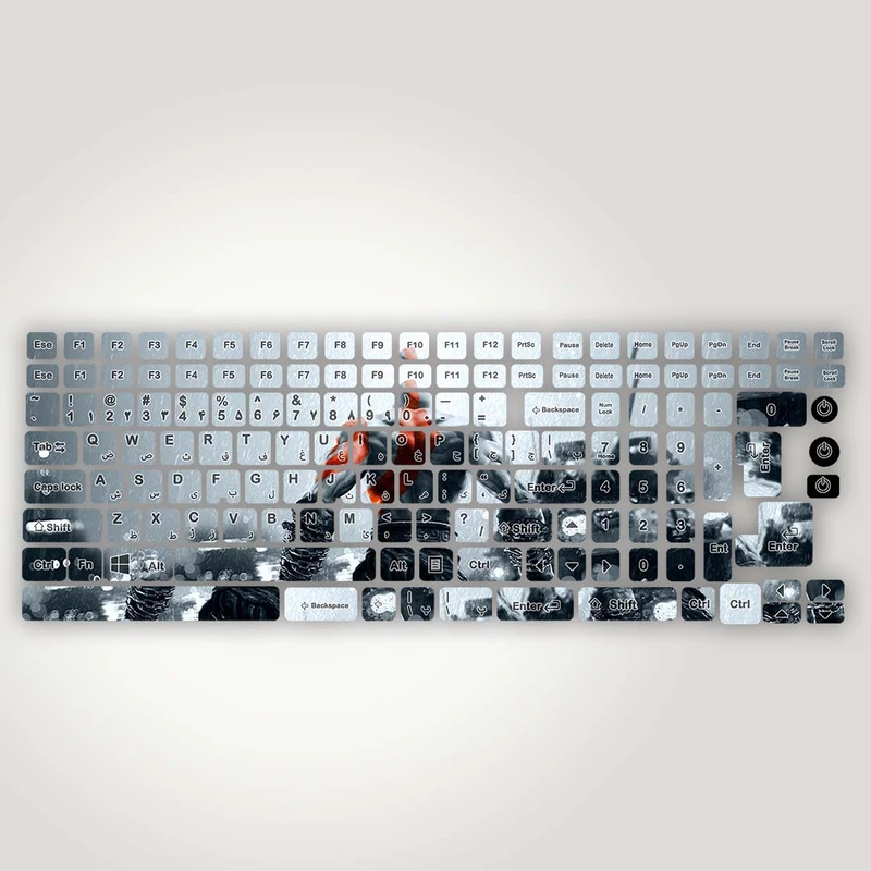 برچسب حروف فارسی کیبورد مدل Gaming کد K-109 