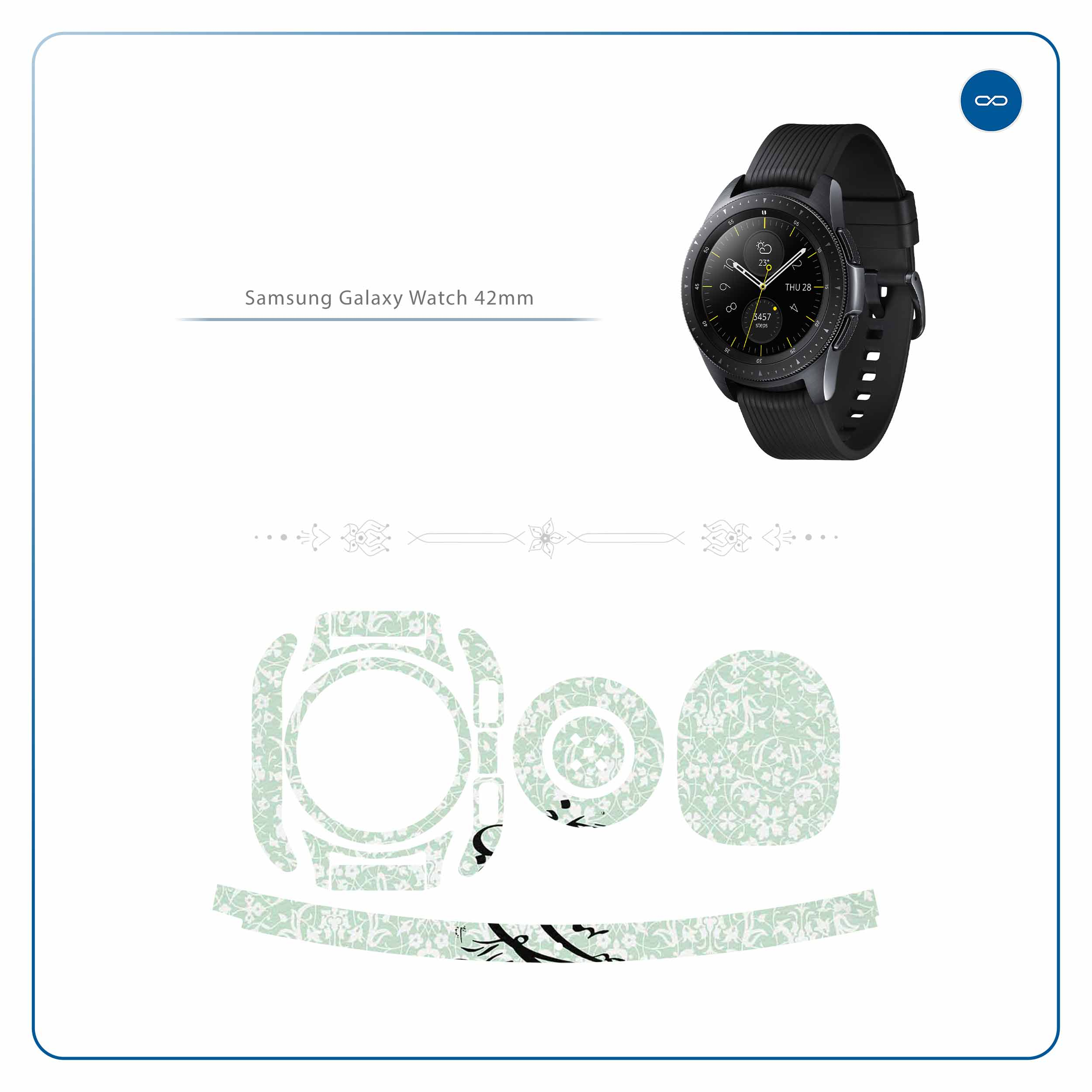 برچسب ماهوت طرح Nastaliq-3 مناسب برای ساعت هوشمند سامسونگ Galaxy Watch 42mm