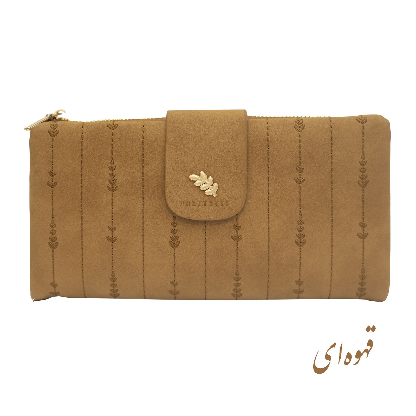 کیف پول زنانه پرتیزس مدل دوخت و برگ کد 2020046 -  - 5