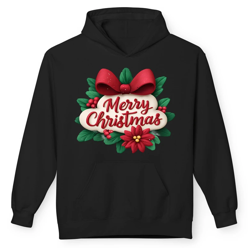 هودی زنانه پاد آفرین مدل کریسمس کد 32 طرح تبریک