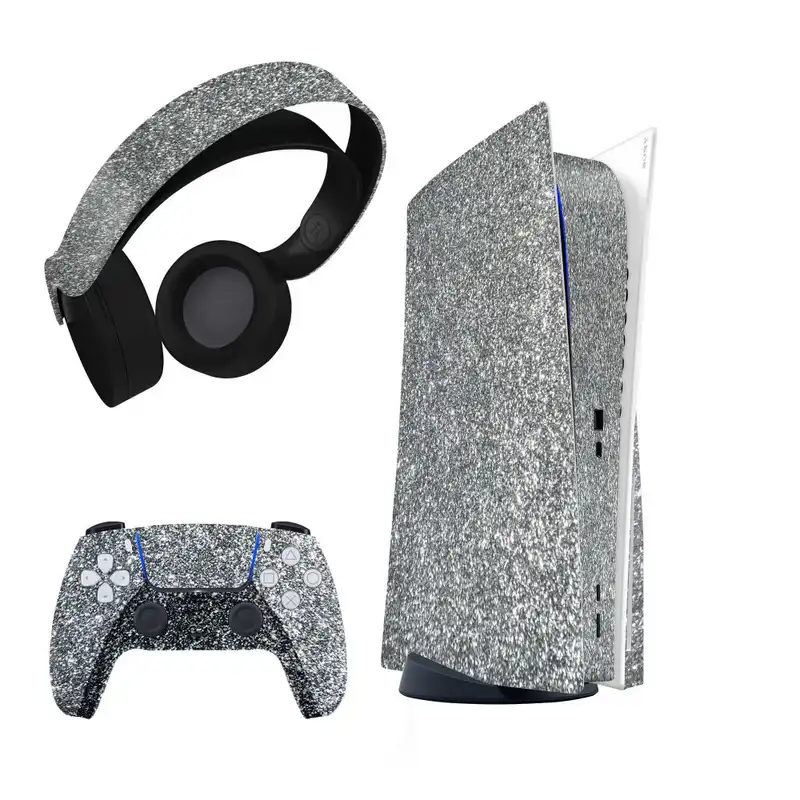 برچسب کنسول بازی و هدفون PS5 مدل اکلیلی طرح برجسته