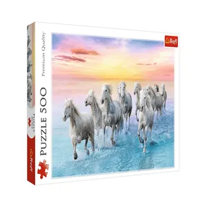 پازل 500 تکه ترفل مدل تاخت و تاز اسب‌های سفید