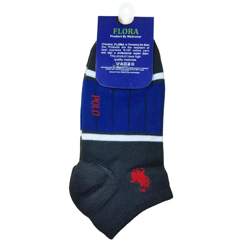 جوراب ساق کوتاه فلورا مدل Nano cotton کد 02