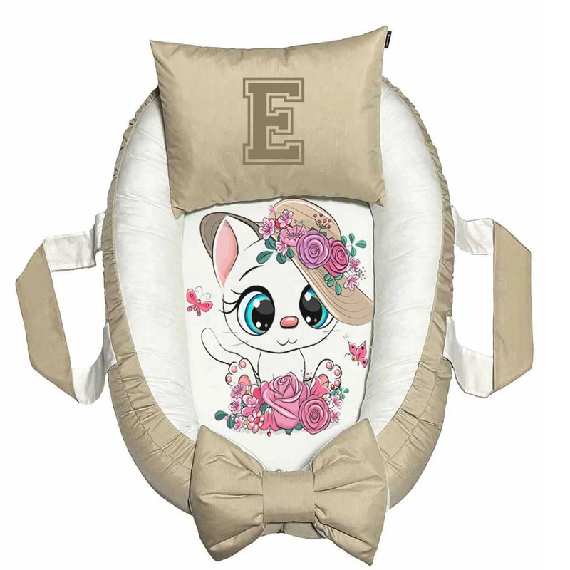 تشک غلت گیر نوزاد پادآفرین مدل گربه طرح حرف E