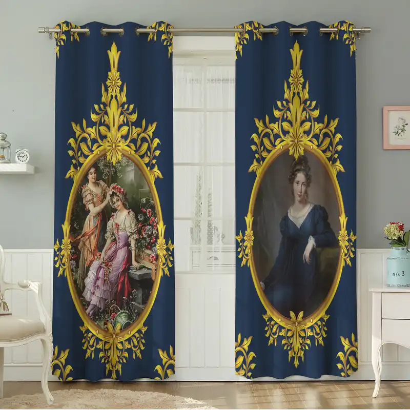 پرده نیروانا طرح سنتی مدل مخمل کد 5233 سایز 140×280 سانتی متر