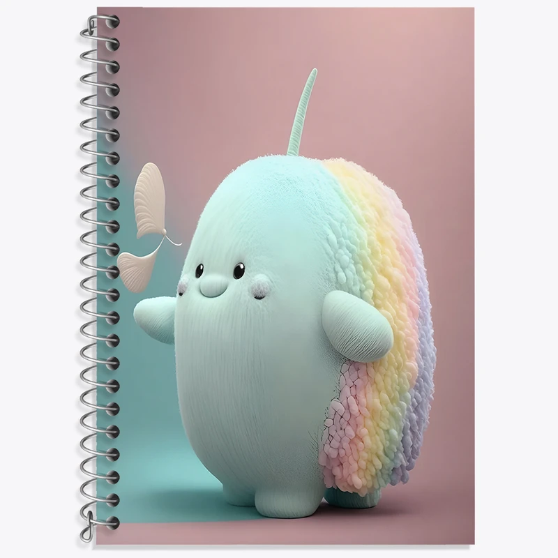 دفتر زبان 50 برگ خندالو مدل سه خط طرح فانتزی کیوت کد N4072