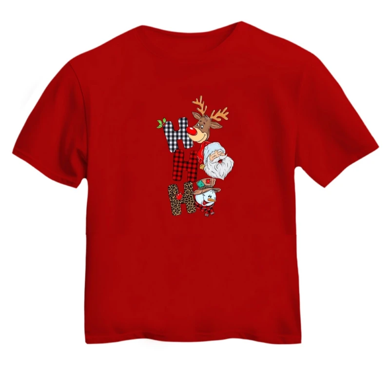 تی شرت آستین کوتاه بچگانه مدل گوزن کریسمس کد 21