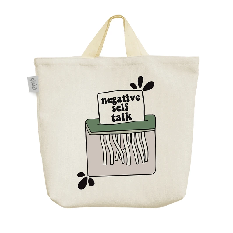 ساک خرید خندالو مدل صحبت های مثبت خرد شده کد 9514