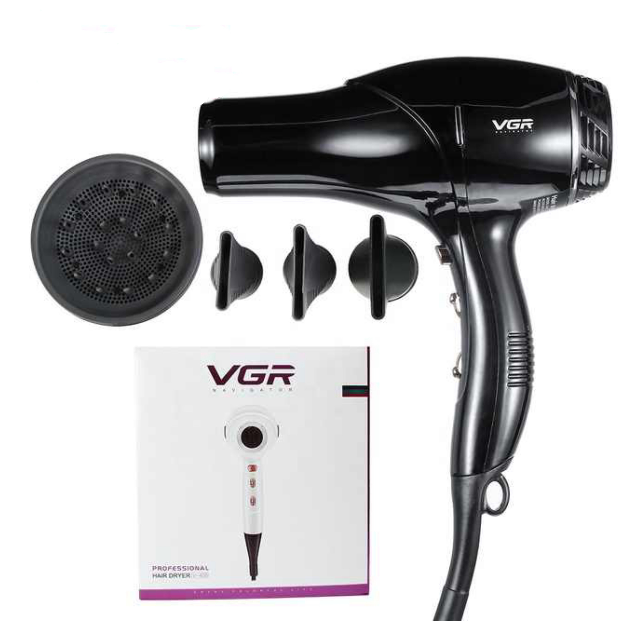سشوار حرفه ای وی جی ار مدل V-409 سشوار حرفه ای وی جی ار مدل V-409