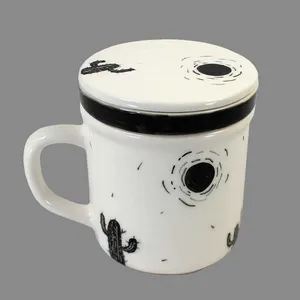 ماگ سرامیکی مدل دمنوش طرح کاکتوس کد sad-18