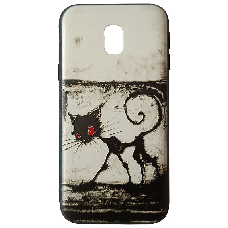 کاور مدل فانتزی کد 17-0 طرح گربه مناسب برای گوشی موبایل سامسونگ Galaxy J3 Pro 2017/J330/J3 2017