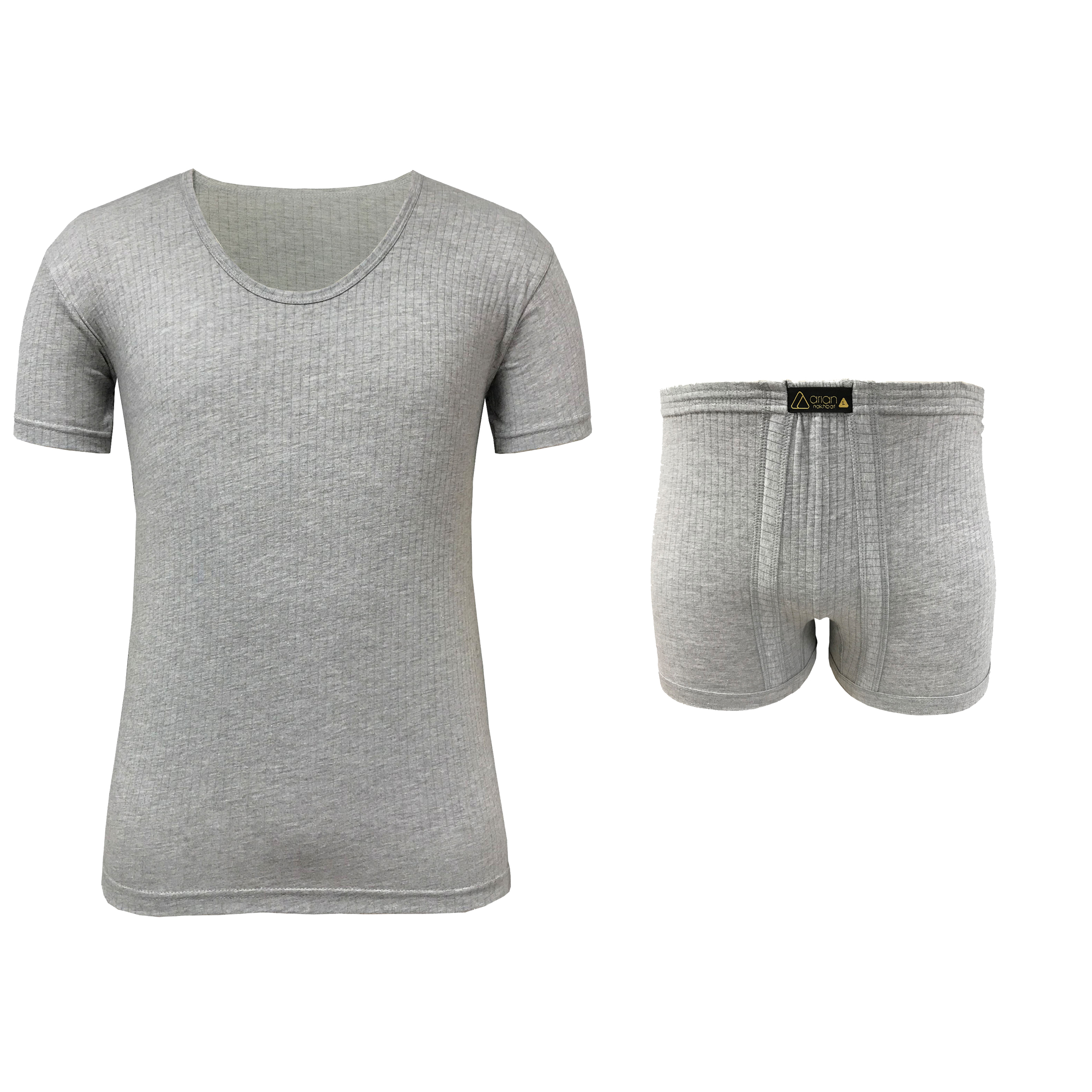 ست شورت و زیرپوش مردانه آریان نخ باف مدل 1625