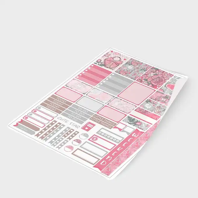 برچسب مدل برش نخورده طرح اسکرپ بوک پلنر کیف و کفش