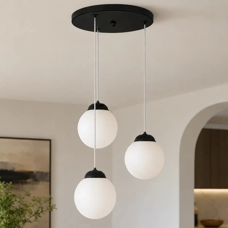 چراغ آویز سه شعله چشمه نور مدل R1202/3